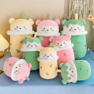 Japanese Cute Cat Fried Shrimp Pendant Plush Toy Grasping