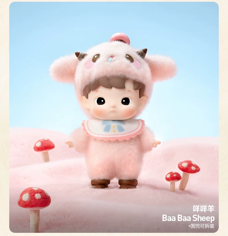 POP MART HACIPUPU Animal Stickers Series Plush Hand - painted Blind Box Toy Gift Decoration - 图片 2
