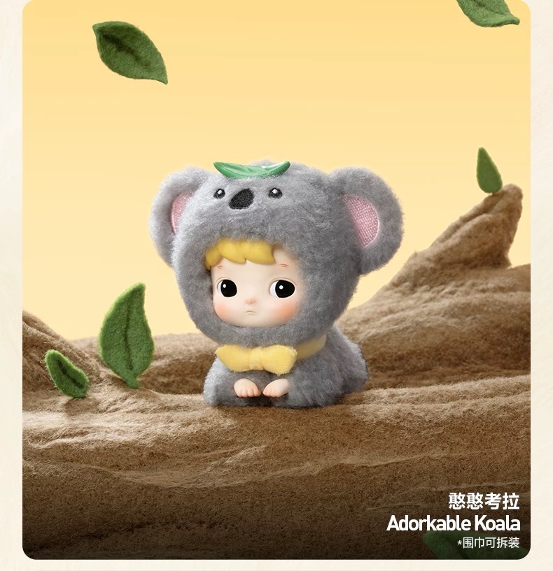POP MART HACIPUPU Animal Stickers Series Plush Hand - painted Blind Box Toy Gift Decoration - 图片 4