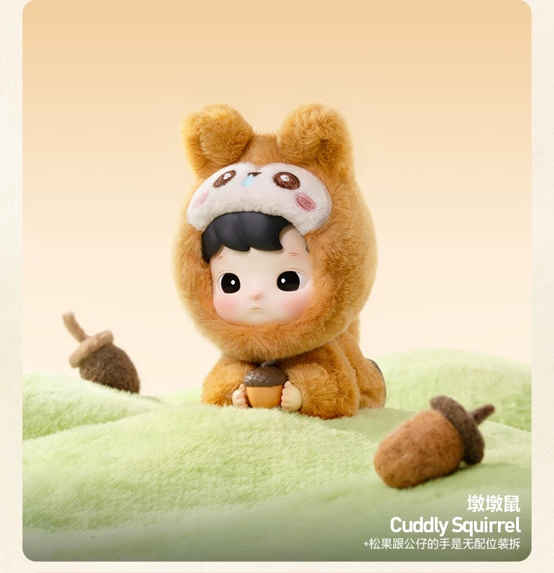 POP MART HACIPUPU Animal Stickers Series Plush Hand - painted Blind Box Toy Gift Decoration - 图片 5