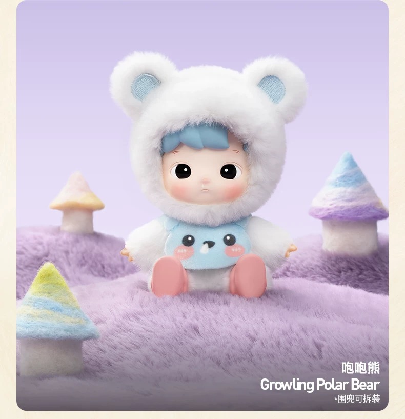 POP MART HACIPUPU Animal Stickers Series Plush Hand - painted Blind Box Toy Gift Decoration - 图片 6