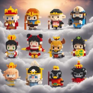 Cute Mini Journey to the West Building Blocks: Sun Wukong, Monkey King, Nezha, Ancient Style Chinese Children's Puzzle Toy