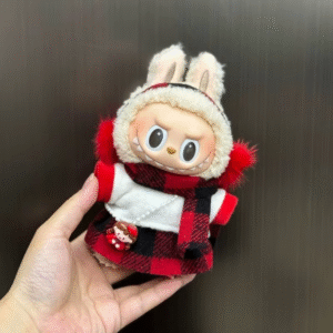 Labubu Baby Clothes V1 V2 17cm Labubu Clothes Enamelling Pendant Plush Doll Skirt Baby Clothes Shirt Set