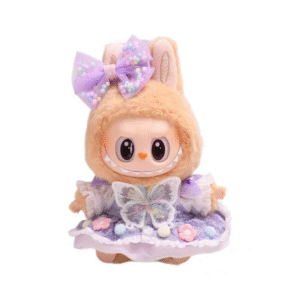 "Hanging ornaments   Sitting parties  Labubu clothes Purple bowknot skirt  Labubu doll dress"