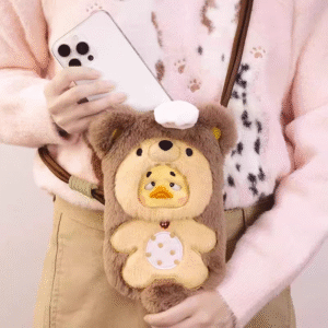 "UPSETDUCK Annoying Duck Accompanies You on Your Journey Duck Blind Box Merchandise Plush Phone Bag Hanging Accessory for Girls' Birthday Gifts"