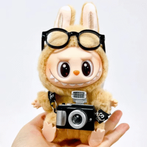 17cm V1 V2  Labubu Enamelling Macaron Blind Box Doll Hanging Clothes Labubu Replacement