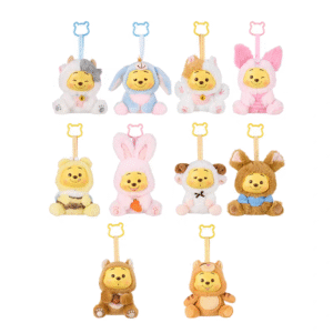 Winnie the Pooh naughty party  blind box  Disney vinyl  Plush puff bag  Pendant  Trendy toys