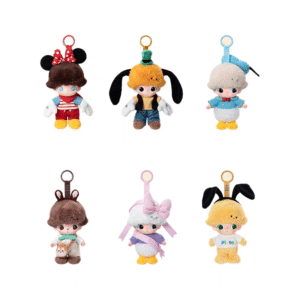 POPMART  DIMOO Disney Series Vinyl Plush Key Ring Blind Box Figure Mickey Mouse Pendant