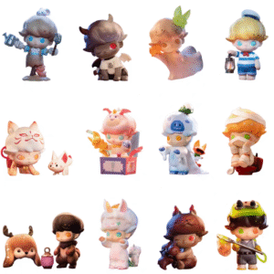 POP MART DIMOO Don't sleep tonight Get your hands on blind boxes  Figurines Trendy creative toys And gifts