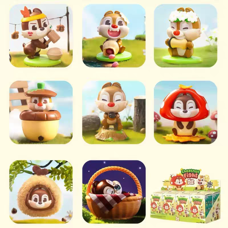MINISO Disney Chichiti Nut Battle Blind Box Handicraft Toy Girl Gift Ornament