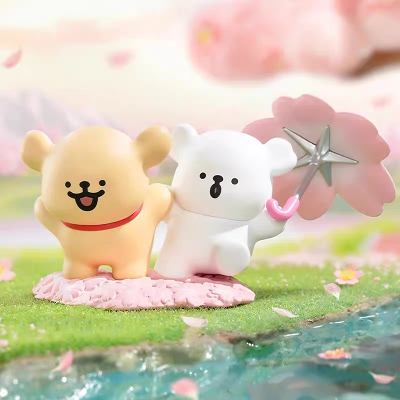 MINISO Line Puppy Romantic Sakura Series Blind Box Ornament Figure Cute Translation - 图片 4