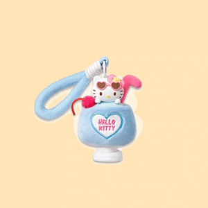 MINISO HELLO KITTY Summer Black Leather Series Plush Fragrance Blind Box Hanging Ornament Decoration