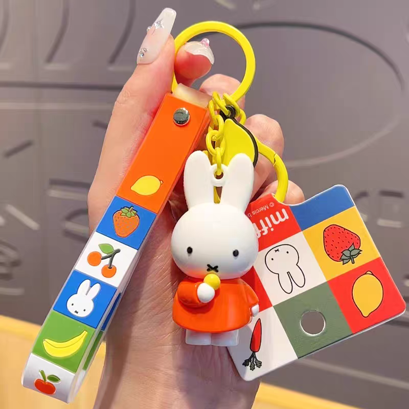 Miffy Rabbit Doll Fruit Series Keychain Exquisite Girl Cute Backpack Hanging Gift - 图片 3