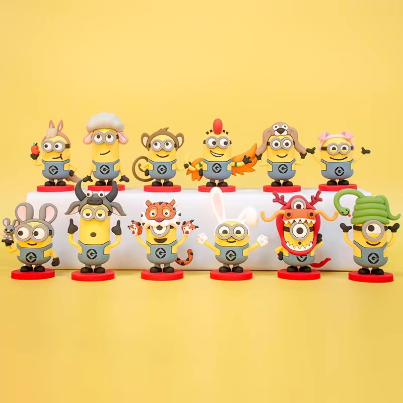 Minions Chinese Zodiac Dolls Exquisite Trendy Toys Handmaden Blind Box Indoor Car Car Toys