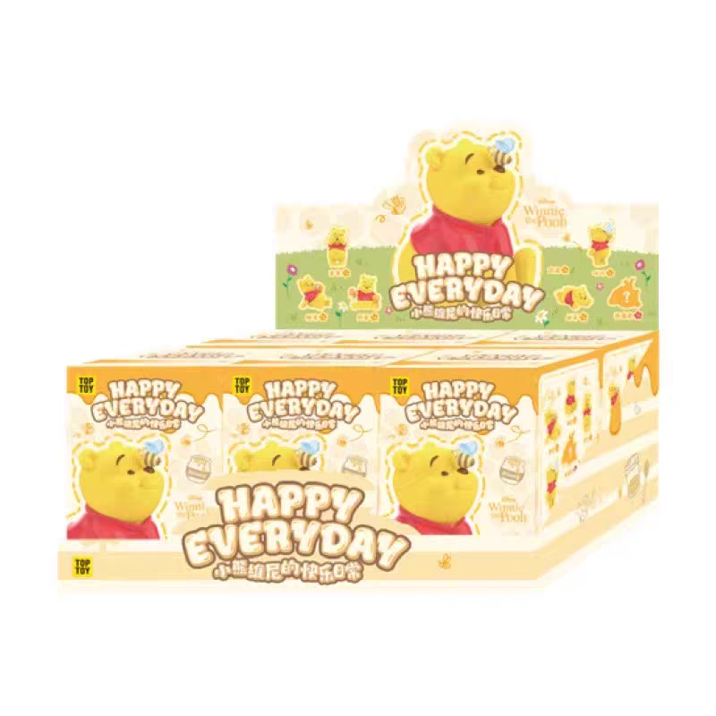 TOPTOY Disney Winnie the Pooh's Happy Time Series Figurines Trendy Blind Boxes Cute and Creative Decorations