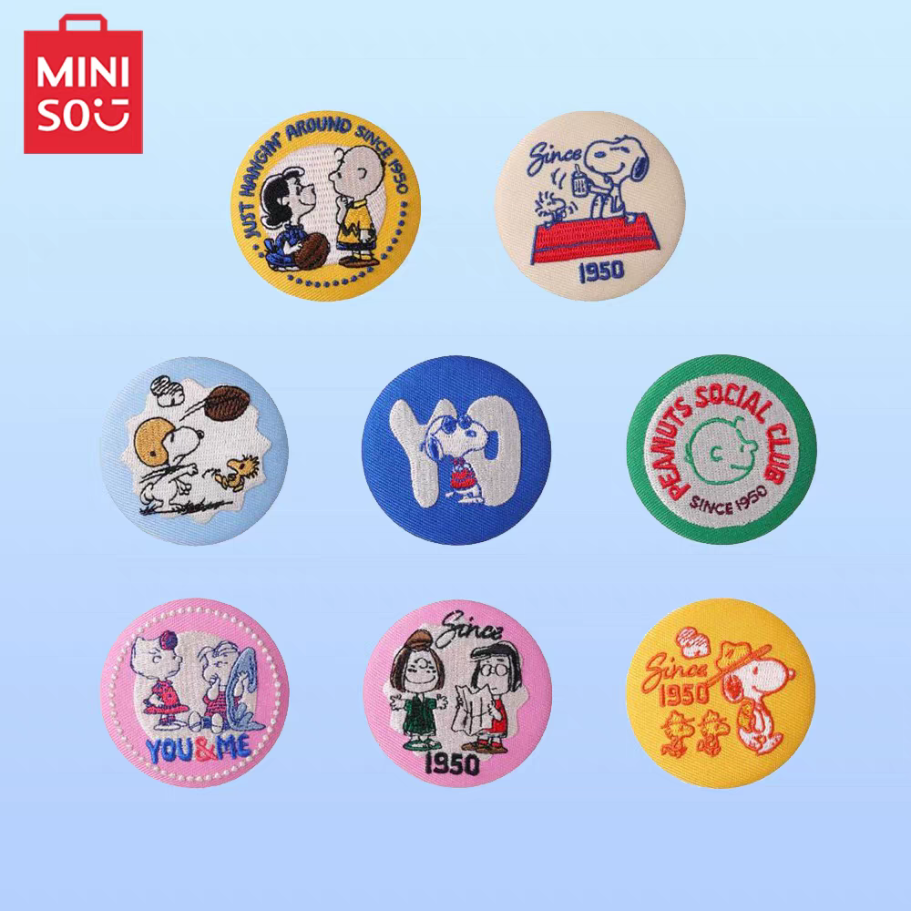MINISO Peanut Comics Snoopy 75th Anniversary Series Embroidered Bar Badge Surprise Blind Box