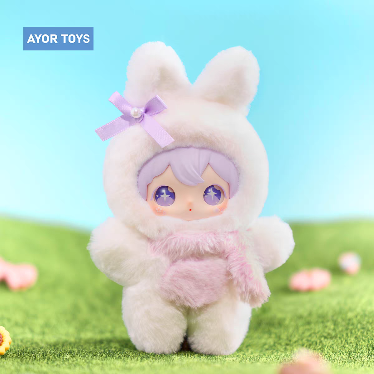 AYORTOYS Rabbit Shining ShyShyShy Shining World Series Vinyl Cute Blind Box Trendy Play Plush Pendant