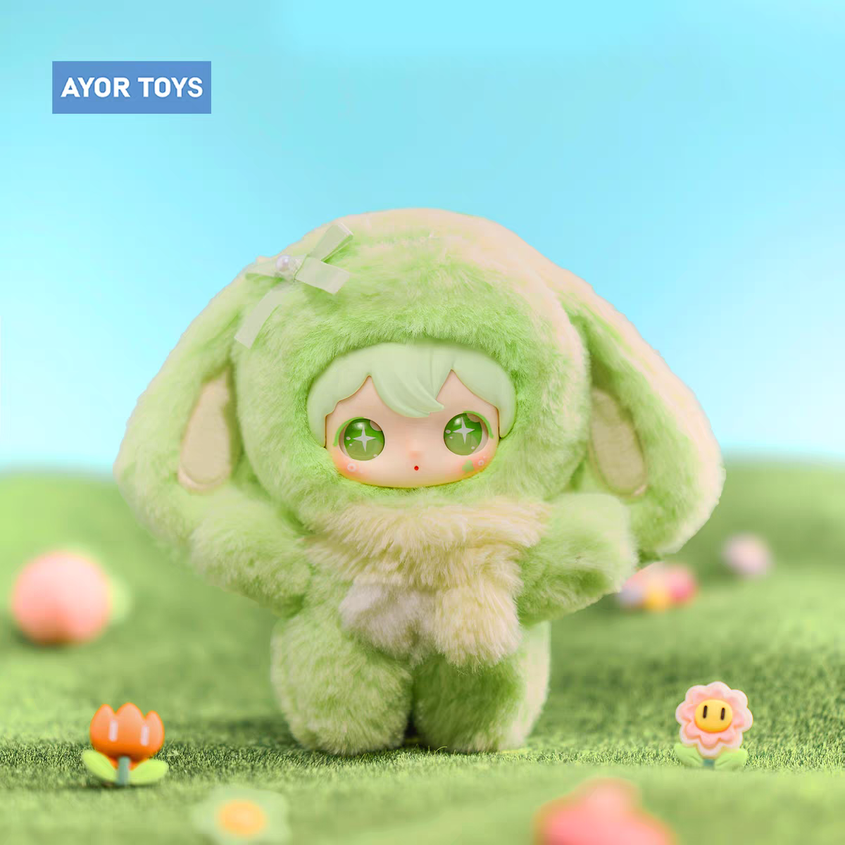 AYORTOYS Rabbit Shining ShyShyShy Shining World Series Vinyl Cute Blind Box Trendy Play Plush Pendant - 图片 2