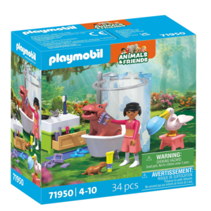 playmobil animal bathtime