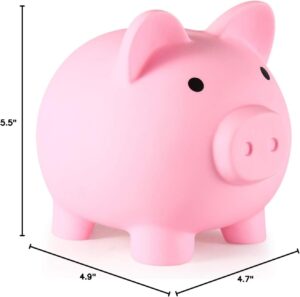 PJDRLLC Piggy Bank, Unbreakable Plastic Money Bank, Coin Bank for Girls and Boys