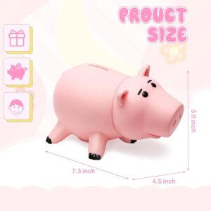 Hamm Piggy Bank Cute Pink Pig Money Box Plastic Saving Coin Box with Color Packa