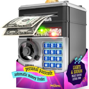 Piggy Bank for Kids - Electronic Money Saving Box w/Code- ATM Safe - Toy Coin Ba