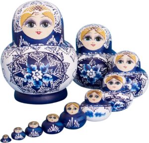 Russian Nesting Dolls for Kids Matryoshka Doll 10pcs Handmade1051