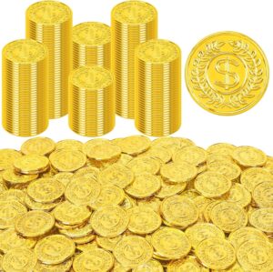 120PCS Gold Coins 1.4in Plastic Fake Pirate Treasure Coins Party Supplies | 0.08
