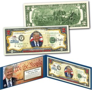 Merrick Mint Donald Trump President Declaration of Independence $2 U.S. Bill Gen