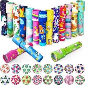 Xeehwb 16 Pcs Classic Kaleidoscopes,Vintage Educational Kaleidoscopes,Retro Kids