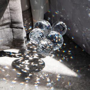 Crystalsuncatcher 20mm/30mm/40mm Clear Crystal Ball Prisms Chandelier Lamp Light