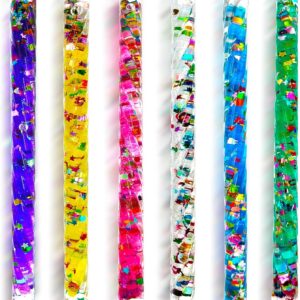 GloFX Liquid X Glitter Wand Expansion Pack – 6 Colored Vision Wands – Unlock End