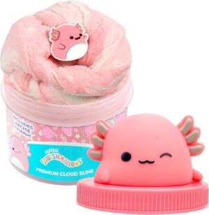 Original Squishmallows Archie The Axolotl Premium Cloud Slime, Cotton Candy-Scen