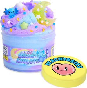 Peachybbies Dreamy Axolotl Cloud Slime - Made in USA Premium, 100% Authentic, 7