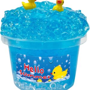 Charming Blue Crunchy Fishbowl Bead Slime,Super Soft and Non-Sticky, Great for B