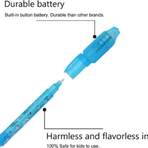 VOVRU Invisible Ink Pen 24Pcs Spy Pen with UV Light Magic Marker Kid Pens for Se