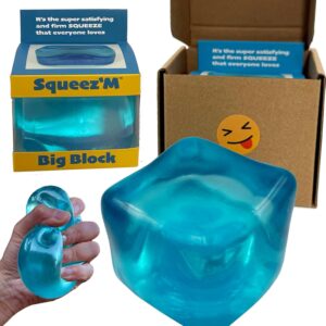 Premium Original Big Block Squeez'M Cube – 35% Larger Than The Standard Squishy