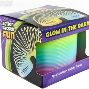 Rhode Island Novelty 3 Inch Glow-in-The-Dark Coil Spring, One per Order