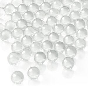 SallyFashion 75PCS Glass Marbles, 0.63 Inches Clear Marbles, for Kids Marble Run