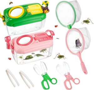 2Sets Bug Catcher for Kids - Sturdy Kids Bug Catching Kit Gifts with Collector B
