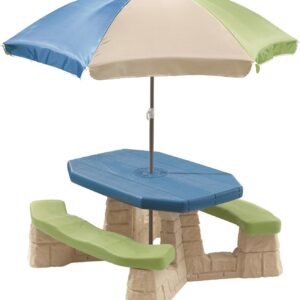 Step2 Naturally Playful Kids Picnic Table with Removable Umbrella, Indoor/Outdoo