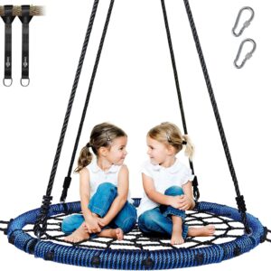 Trekassy 750lbs 40" Spider Web Saucer Tree Swing for Kids Adults, Outdoor Net Sw