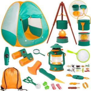 Meland Kids Camping Set with Tent - Toddler Toys for Boys with Campfire, Camping