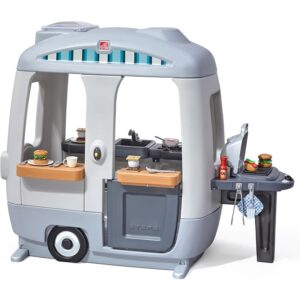 Step2 Adventure Camper Kids Playhouse, Indoor/Outdoor Playset with Kitchenette,
