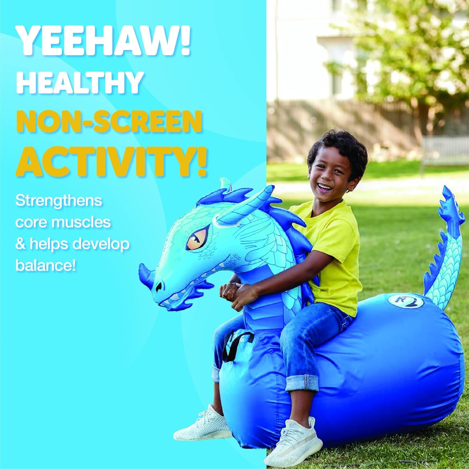 Waddle Hip Hoppers Large Bouncy Hopper Inflatable Hopping Animal Bouncer, Suppor