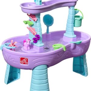 Step2 Rain Showers and Unicorns Water Table for Kids, Toddler Outdoor Sensory Pl