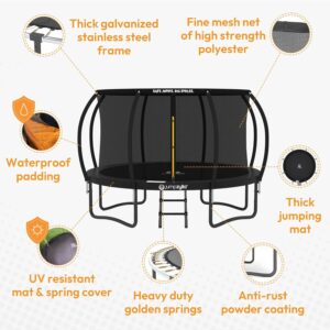 Jumpzylla Outdoor Trampoline with Net for Kids 8FT 10FT 12FT 14FT 15FT 16FT | AS
