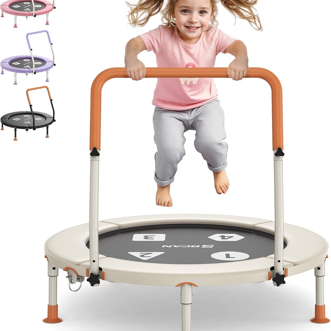 BCAN BT1 36'' Toddler Trampoline, ASTM Certified-Foldable Mini Trampolines for K