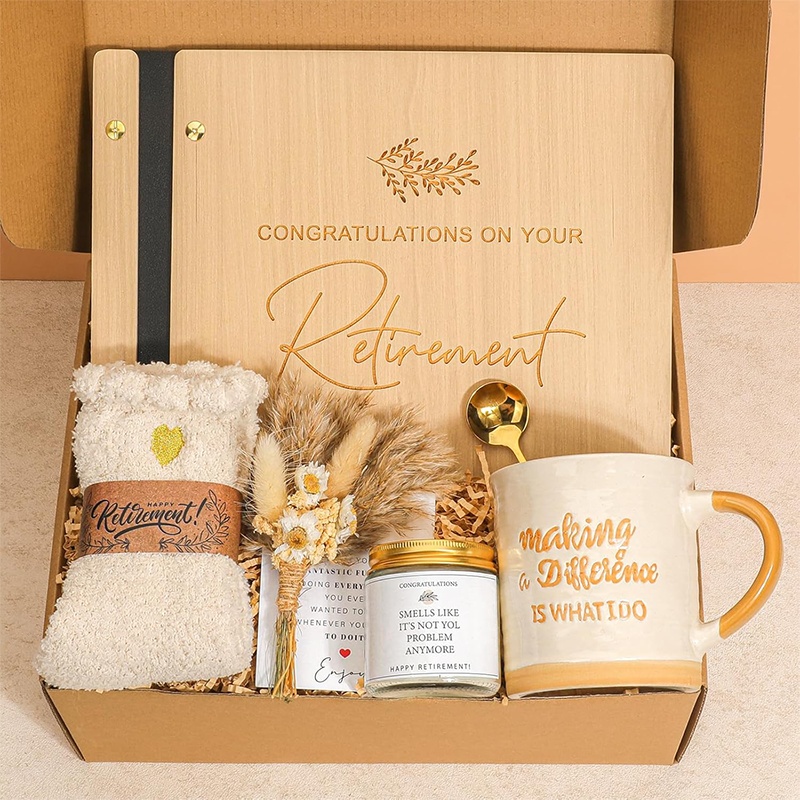 Retirement Gift for Woman 2025, Elegant Retirement Gift Set for Women Coworker T