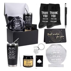 9 Pieces Employee Appreciation Gifts for Men Christmas Gifts Thank You Gift May